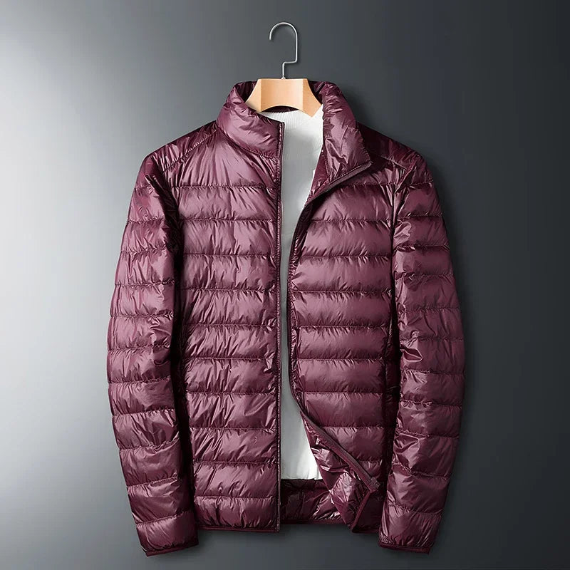 UETEEY Autumn Winter White Duck Down Jacket Men Light Weight Warm Waterproof Casual Outdoor Portable Male Puffer Coats