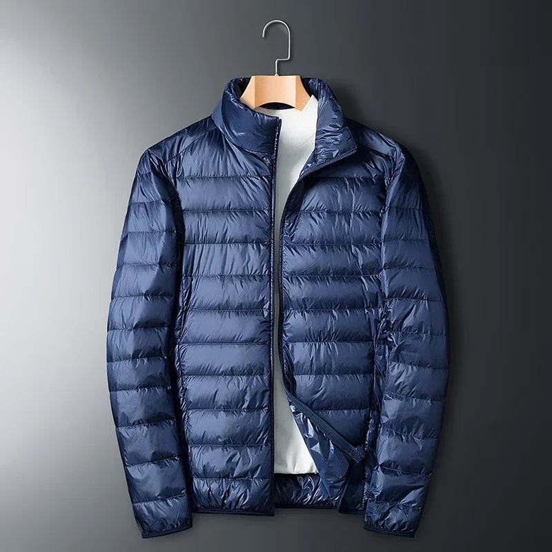 UETEEY Autumn Winter White Duck Down Jacket Men Light Weight Warm Waterproof Casual Outdoor Portable Male Puffer Coats