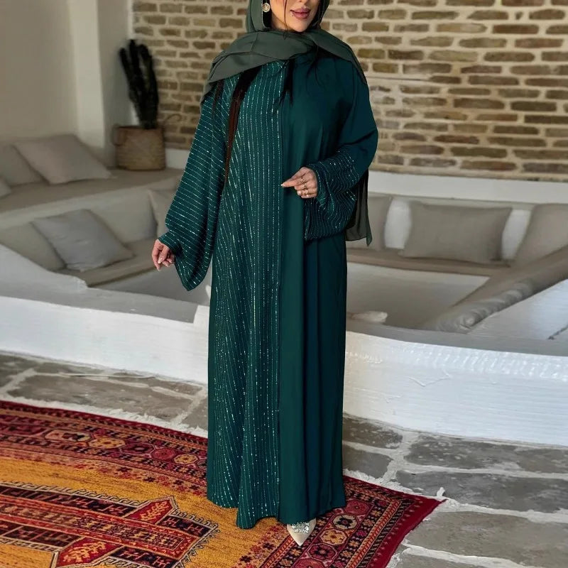 Eid Abaya Women Cardigan Dress Dubai Kaftan Muslim Caftan Long Robe Jalabiya Ramadan Morocco Islam Vestidos Largos