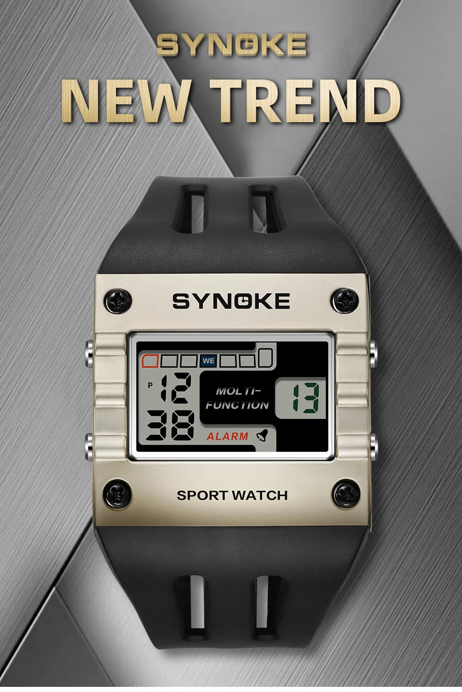 SYNOKE Mens Digital Sports Watch, Big Numbers, Large Display Face Big Digits, Easy to Read, Waterproof, Running Military Watch