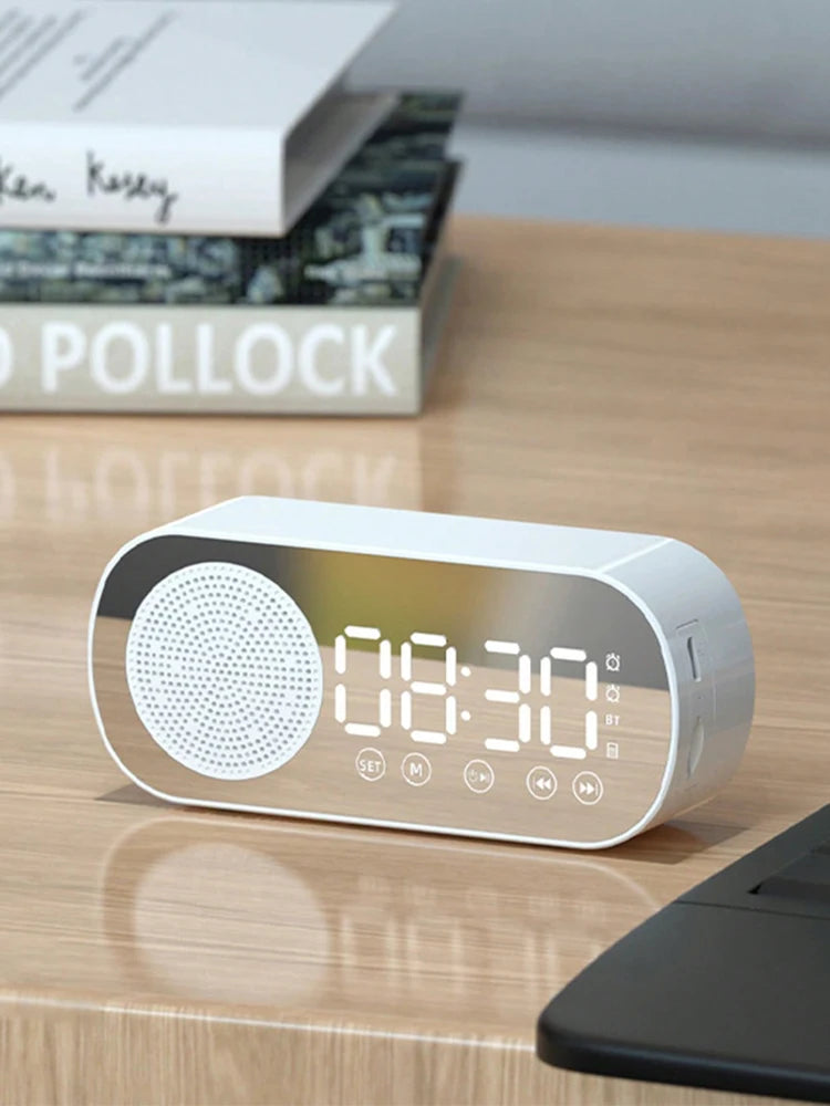 Wireless Bluetooth Speaker, Multi-functional Loud Subwoofer Clock, Mini AI Smart Alarm Clock Speaker