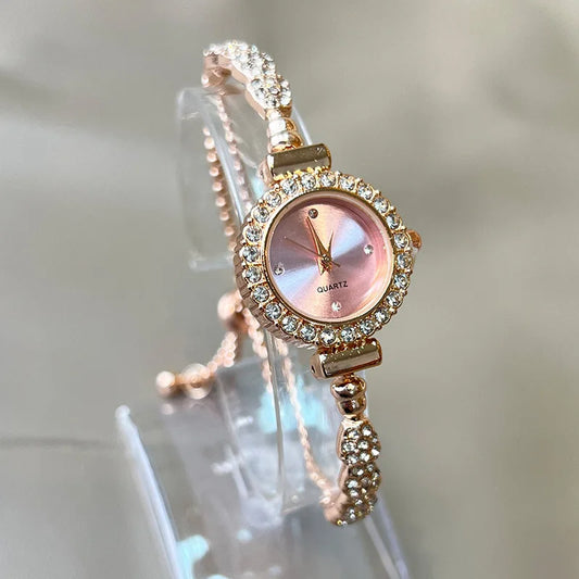 Fashion Rhinestone Wristwatch Luxury Watch Women Bracelet Vintage Casual Ladies Watches Bracelet Relojes Para Mujer Часы Женские