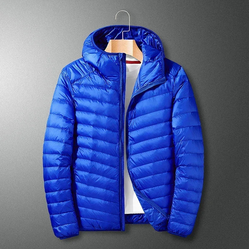 UETEEY Autumn Winter White Duck Down Jacket Men Light Weight Warm Waterproof Casual Outdoor Portable Male Puffer Coats