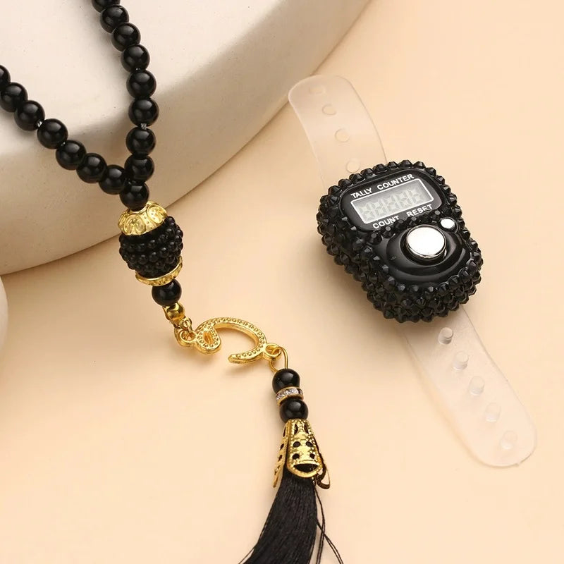 2-Piece Gift Set Islamic Finger Counter Portable Digital Tasbih for daily devotion and make perfect gifts during Ramadan