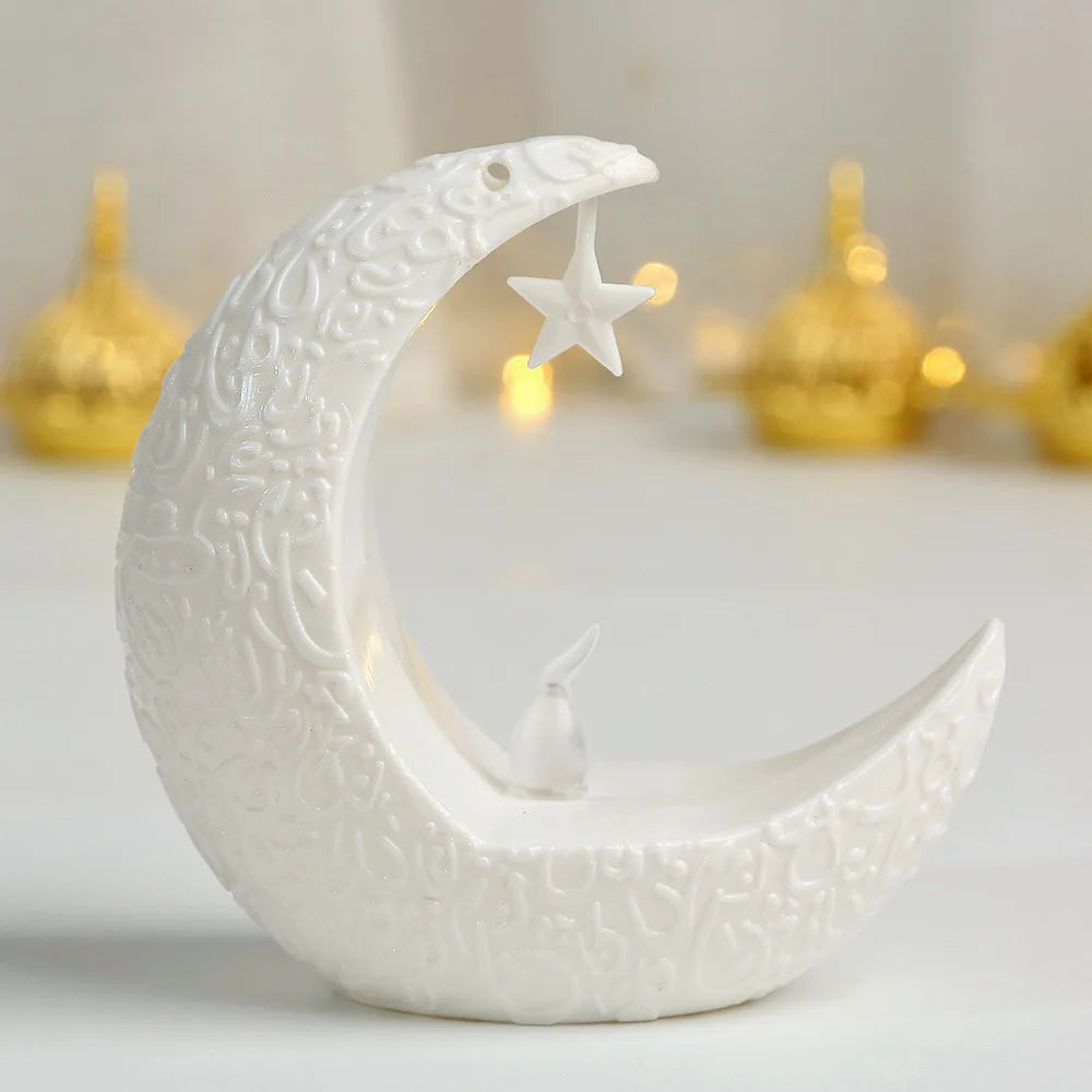 2025 Ramadan Decoration Star Moon LED Candlestick Lamp for Ramadan Kareem Islamic Muslim Home Decor Lamp Eid Mubarak Party Gifts