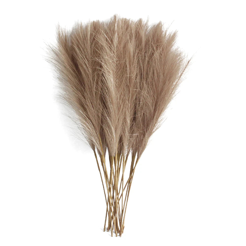 6PCS Artificial Pampas Grass Decor Flowers Fake Plant Reed for DIY Floral Table Arrange Flower Wedding Home Christmas Decoration