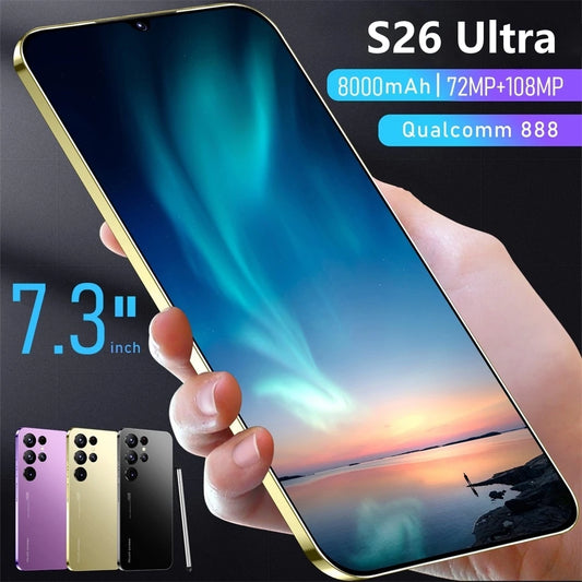New S26 Ultra original intelligent 4G 5G dual card dual standby Android 14 system global version 108MP 8000mAh battery
