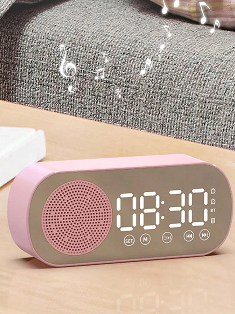 Wireless Bluetooth Speaker, Multi-functional Loud Subwoofer Clock, Mini AI Smart Alarm Clock Speaker